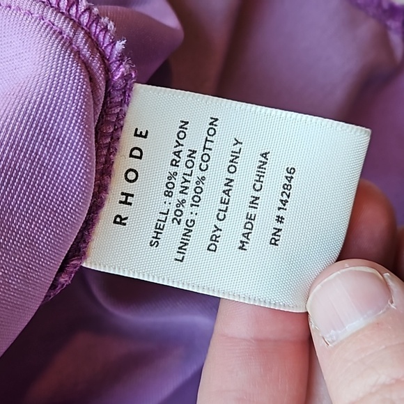 Rhode Purple Floral Leanna Velvet Valentine's Dress L NWT - Picture 9 of 9